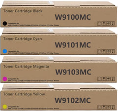 W9100MC W9101MC W9102MC W9103MC Toner Cartridge Replacement for Managed MFP E77428 E77422 E77428dn E77422dn E77422dv E77422a Series Printers.4-Pack Black Cyan Magenta Yellow