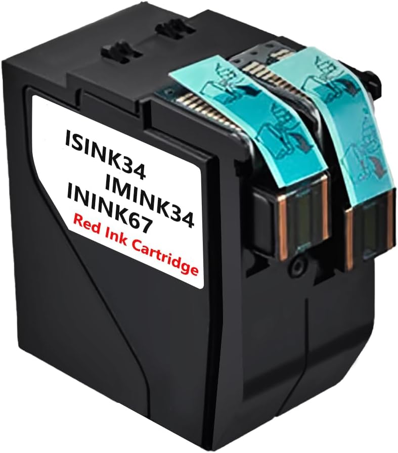 Compatible ISINK34 / IMINK34 Ink Cartridge use for Quadient ISINK34 Ink Cartridge IM330 IM350 IM420 IM440 IM460 IM480 IM490 Postage Meters ISINK34 Red Ink