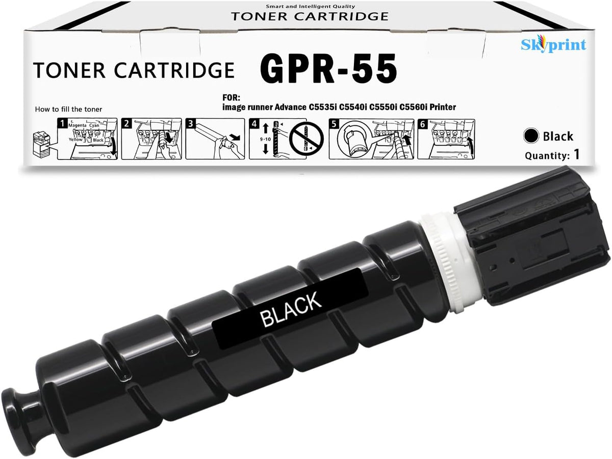 GPR55 GPR-55 Black Toner Cartridge Replacement for Canon GPR-55 Toner use for imagerunner Advance C5535i C5540i C5550i C5560i Printers