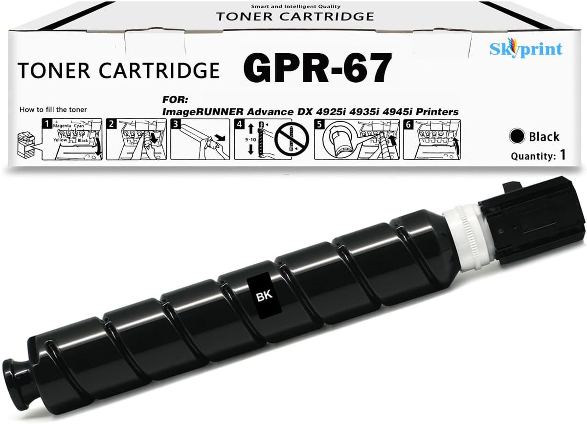 GPR67 GPR-67 Toner High Yield Toner Cartridges Replacement for Canon GPR 67 Toner imagerunner Advance DX 4925i 4935i 4945i Printers