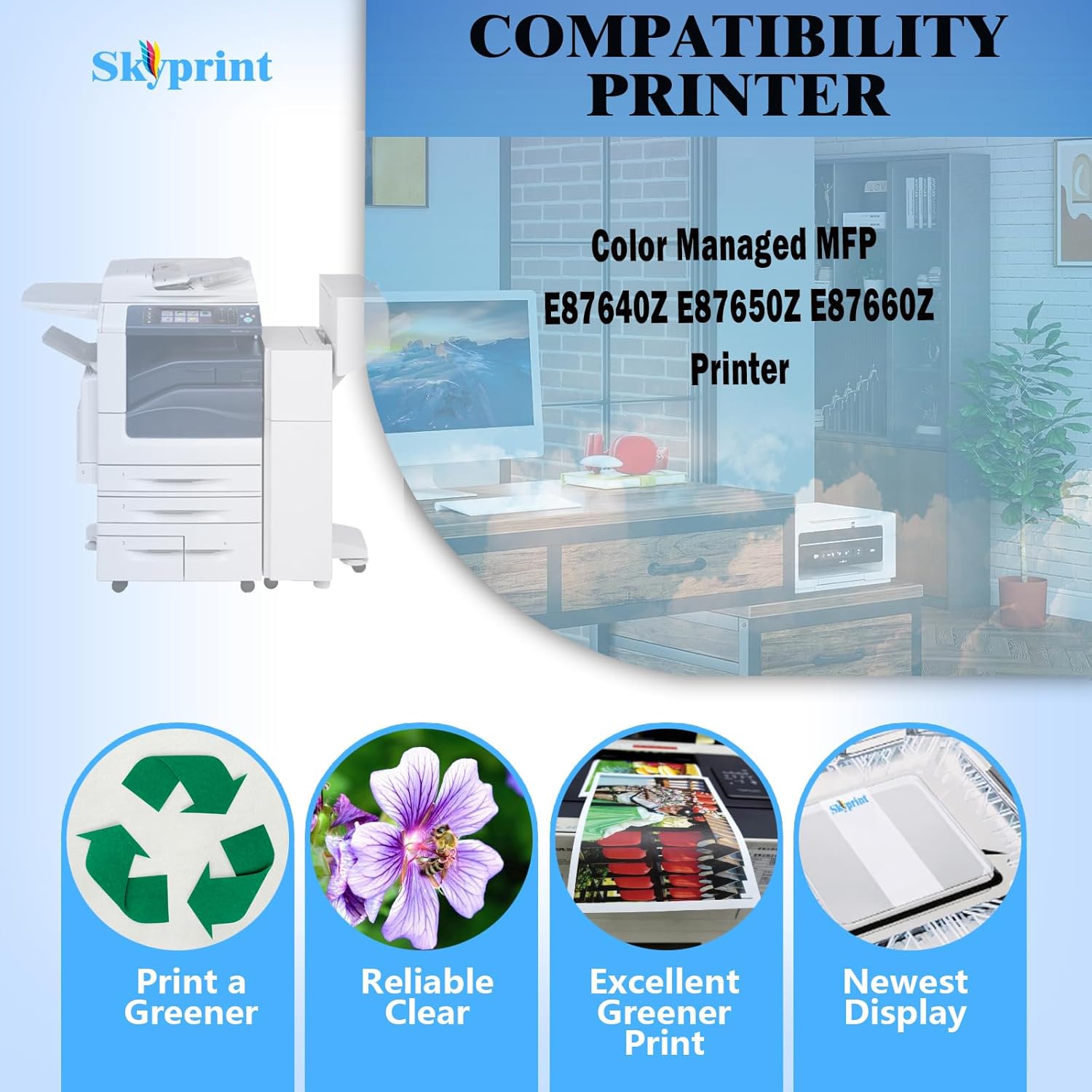 W9050MC W9051MC W9052MC W9053MC Toner Cartridge Compatible with HP W9050MC Toner for HP Color Managed MFP E87640 E87650 E87660 Printers