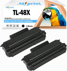 2-Pack TL48 TL48X TL-48 TL-48X Toner Cartridge Compatible with L2300DW L2350DW M118DW M29DW L2710FDW Monochrome Printer