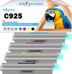 C925 X925 High Yield Toner Cartridge C925H2KG C925H2CG C925H2MG C925H2YG Toner Cartridge Replacement for Lexmark C925 C925DE X925 X925DE Printers.Black Cyan Magenta Yellow