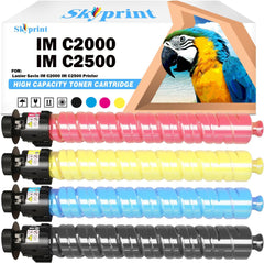 4-Pack IMC2000 IMC2500 Toner Cartridge Replacement for Ricoh 842307 842310 842309 842308 Toner use for IM C2000 IM C2500 Printer.Black Cyan Magenta Yellow