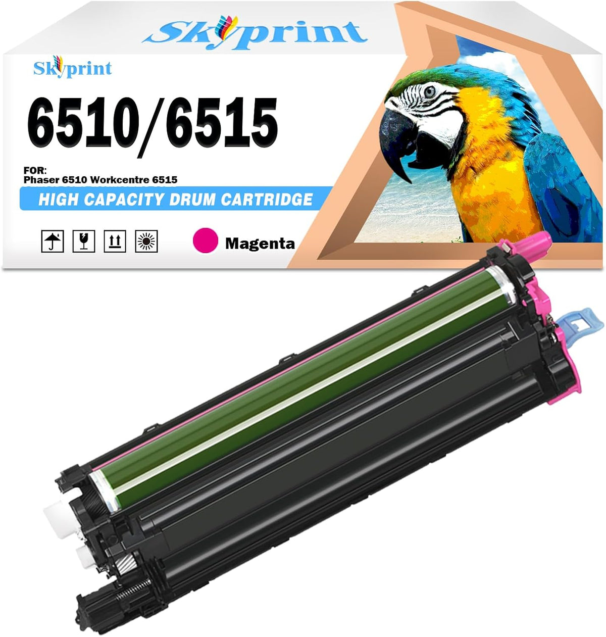 6510 6515 Drum Cartridge Magenta Compatible with Xerox 108R01418 Drum Unit for Xerox Phaser 6510 Workcentre 6515 Printer Cartridge.