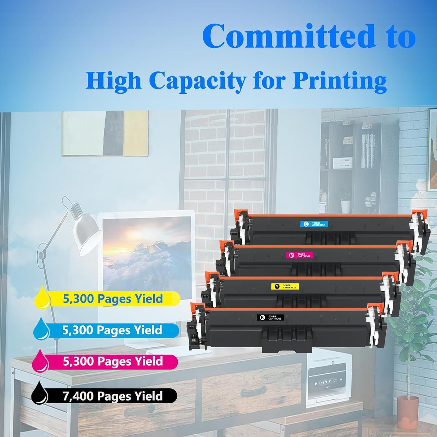 T12 T12L High Capacity Toner Cartridge Compatible with Canon T12 Toner use for i-SENSYS X C1333i C1333iF C1333P 1333C Printer.(4-Pack Black Cyan Magenta Yellow)