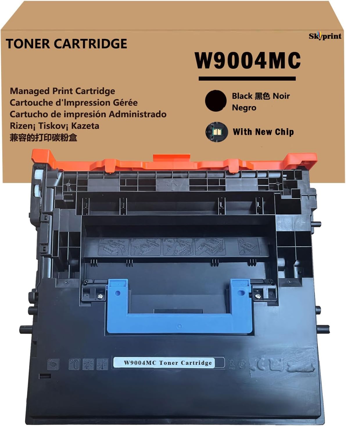 W9004MC Toner Cartridge Black with New Chip Compatible with W9004MC Toner use for Managed E60065x E60075dn E60075x MFP E62575z E62555 E62555dn E62565h E62565hs E62565 Printer