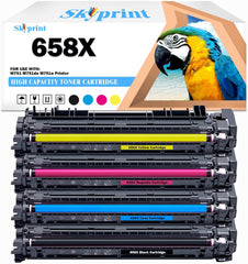 658A 658X Toner High Yield Toner Cartridges Black Cyan Magenta Yeellow Compatible with HP 658X Toner use for Enterprise M751 M751dn M751n Printer