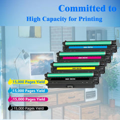 650A Toner Cartridge Compatible for HP 650A Toner for hp Color Enterprise CP5525 CP5525dn CP5525n CP5525xh M750 M750dn M750n M750xh Printer.4-Pack CE270A CE271A CE272A CE273A