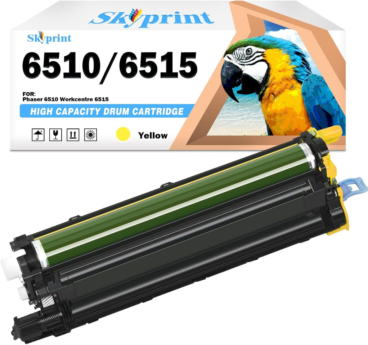 6510 6515 Drum Cartridge Yellow Compatible with Xerox 108R01419 Drum Unit for Phaser 6510 Workcentre 6515 Printer Cartridge.