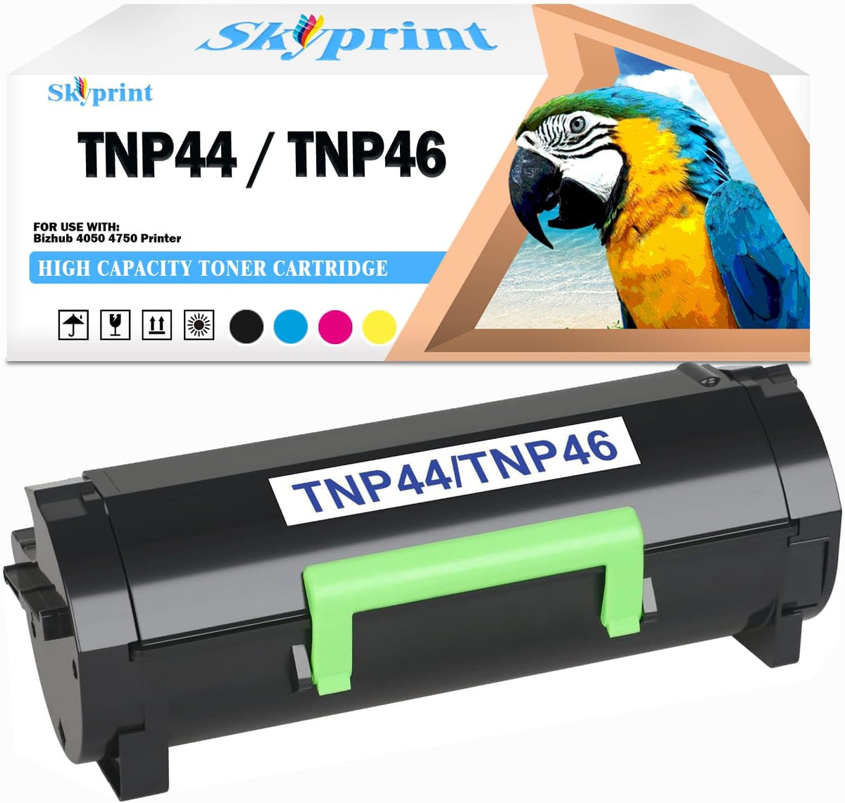 TNP-44 TNP-46 TNP44 TNP46 Black Toner Cartridge 20,000 Pages Compatible with Konica Minolta TNP44 TNP46 for Bizhub 4050 4750 Printer. A63W01W A63W01F