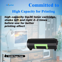 TNP36 TNP39 Black Toner Cartridge 10,000 Pages Compatible with Konica Minolta TNP36 TNP39 Toner for Bizhub 3300P Printer. A63V00W