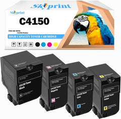 C4150 Toner Cartridge 24B6519 24B6516 24B6517 24B6518 Replacement for C4150 Printer 4-Pack C4150 Toner Black Cyan Magenta Yellow