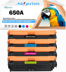 650A Toner Cartridge Compatible for HP 650A Toner for hp Color Enterprise CP5525 CP5525dn CP5525n CP5525xh M750 M750dn M750n M750xh Printer.4-Pack CE270A CE271A CE272A CE273A