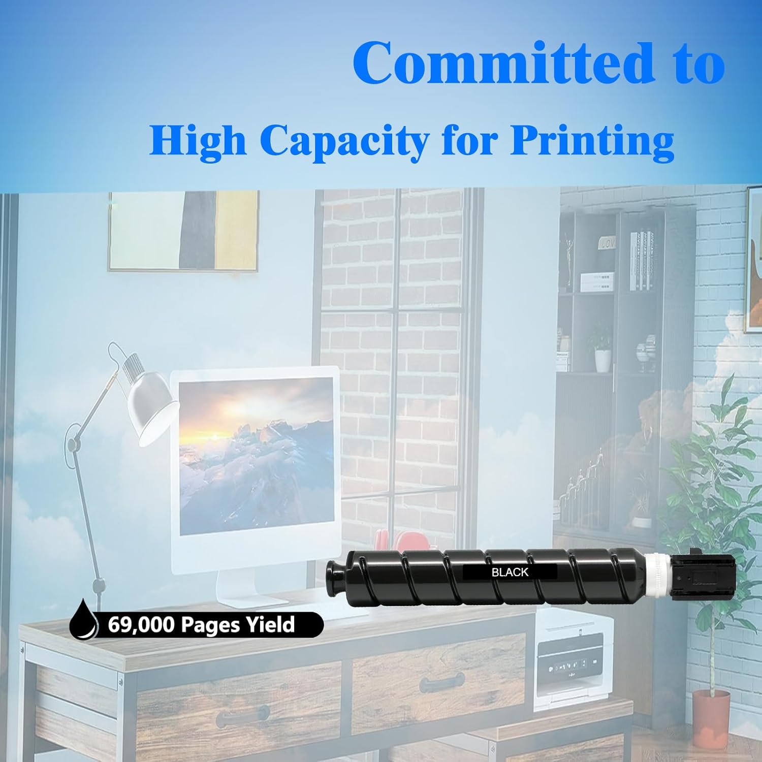 GPR55 GPR-55 Black Toner Cartridge Replacement for Canon GPR-55 Toner use for imagerunner Advance C5535i C5540i C5550i C5560i Printers