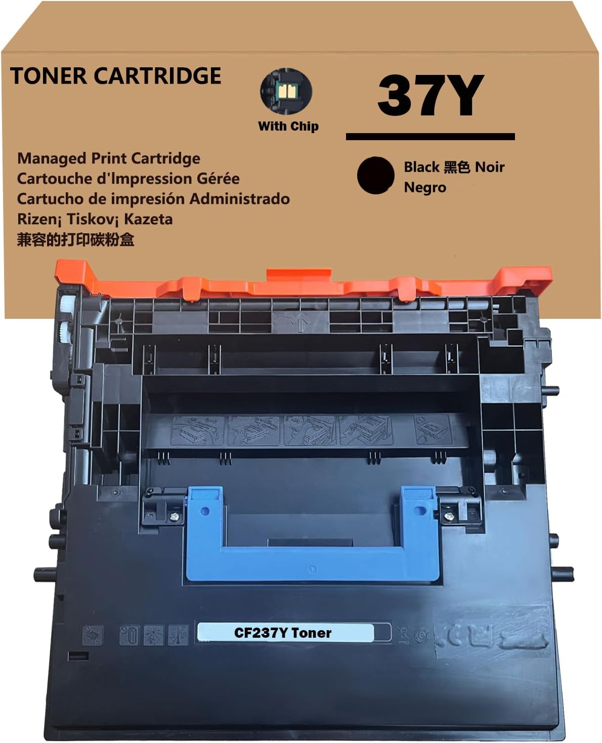 37Y CF237Y Compatible with New Chip Black Toner Cartridge Use for Enterprise M607dn Enterprise MFP M631z M632fhf MFP M633fh Flow MFP M632z Series Printer