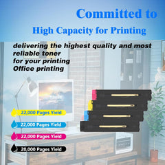 Compatible V80 80 High Capacity Toner Cartridges Replacement for Xerox 006R01642 006R01643 006R01644 006R01645 Xerox Versant 80 180 280 Printers