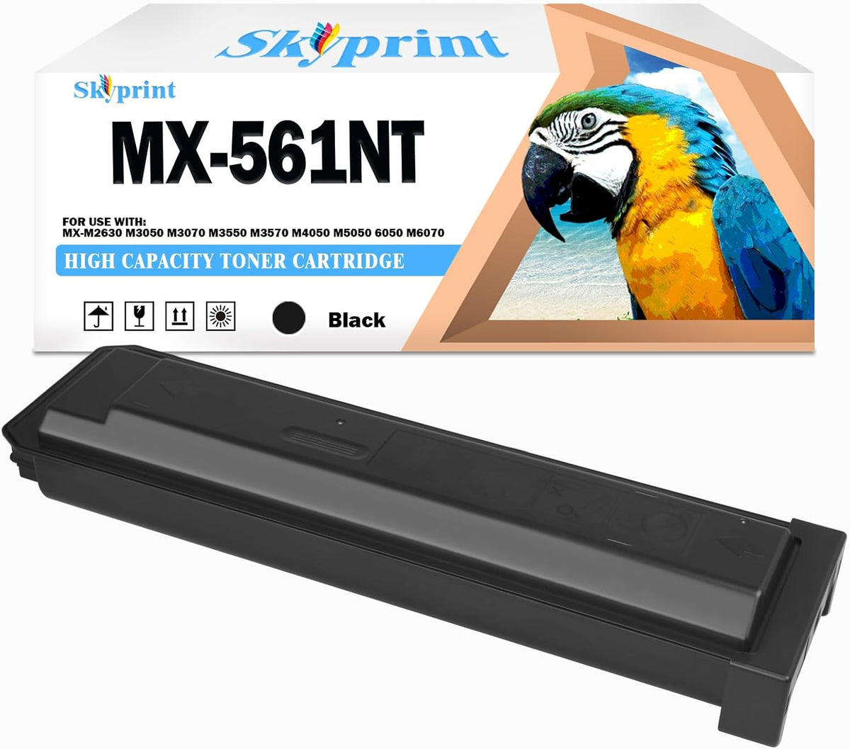 MX561 MX-561NT Black Toner Cartridge Replacement for Sharp MX-M2630 M3050 M3070 M3550 M3570 M4050 M5050 M6050 M6070 Printer