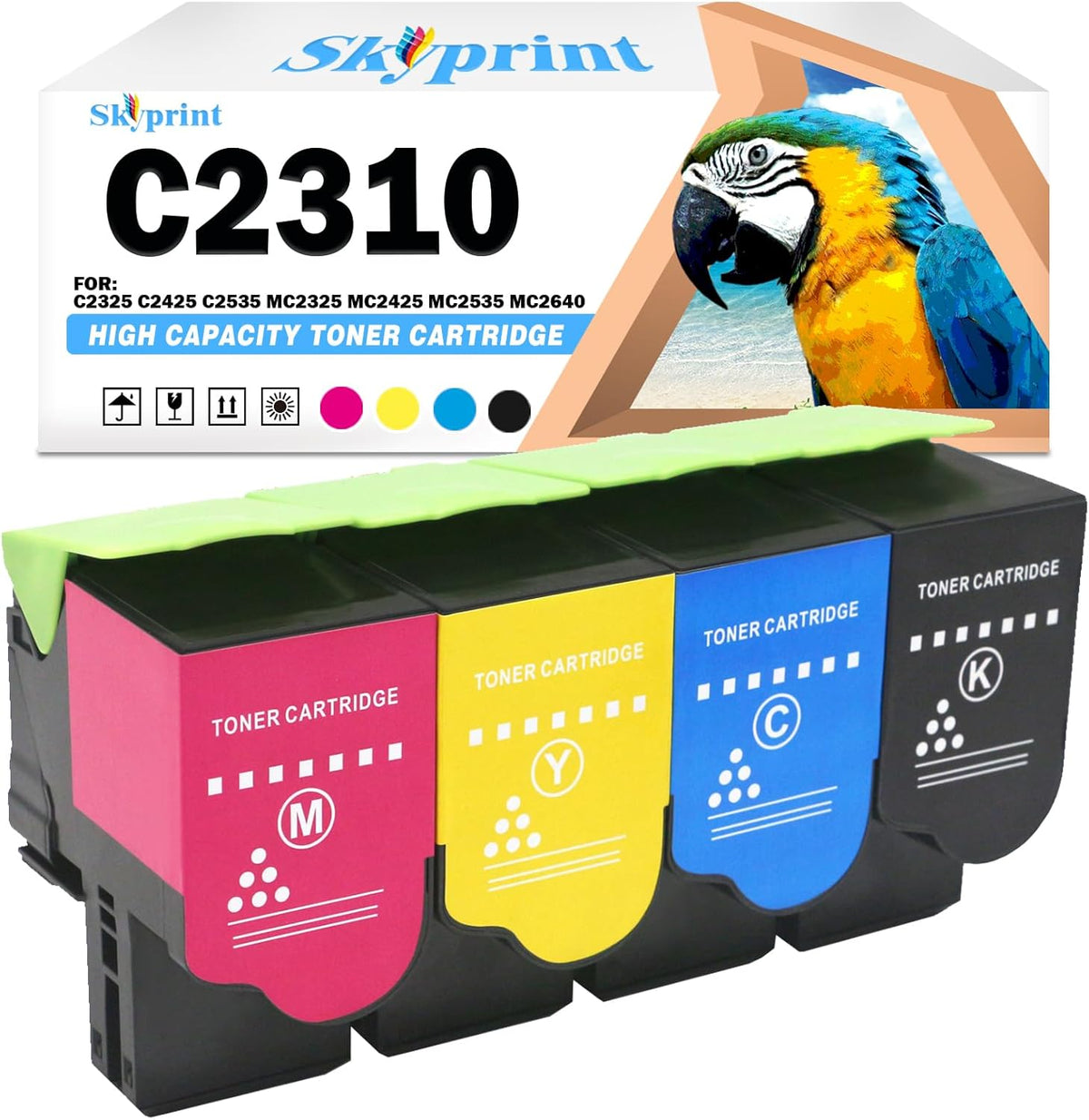 C2425 C2325 C2535 MC2325 MC2425 MC2535 MC2640 Toner Cartridge Replacement for C2310K0 C2310C0 C2310M0 C2310Y0