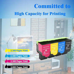 C2425 C2325 C2535 MC2325 MC2425 MC2535 MC2640 High Yield Toner Cartridge Replacement for C231HK0 C231HC0 C231HM0 C231HY0 3,000 Pages