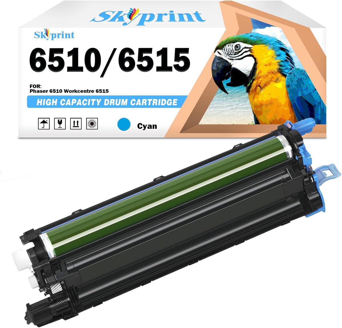 6510 6515 Drum Cartridge Compatible with Xerox 6515 Cyan Drum Unit 108R01417 for Xerox Phaser 6510 Workcentre 6515 Printer.